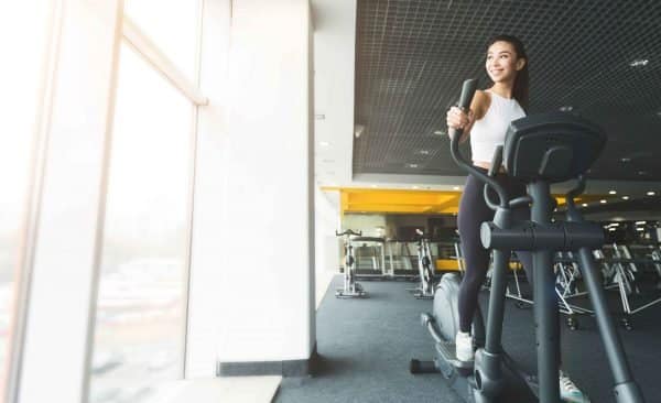 Girl on an elliptical