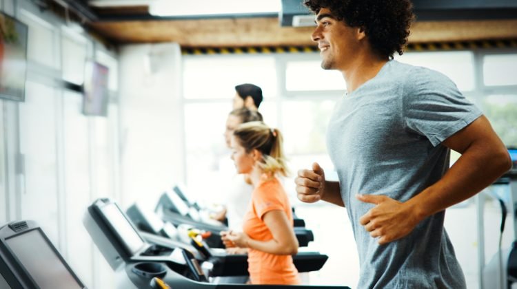 Man running in treadmill